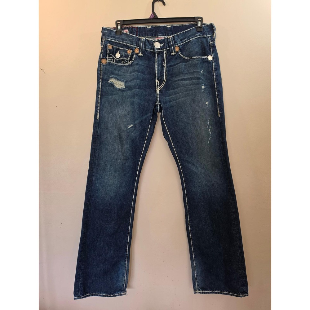 Authentic Men's Vintage True Religion "Ricky Super T" Straight Leg Denim Jeans